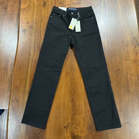 New! Boden Slim Straight Black Jeans Size 6P - Picture 2 of 10